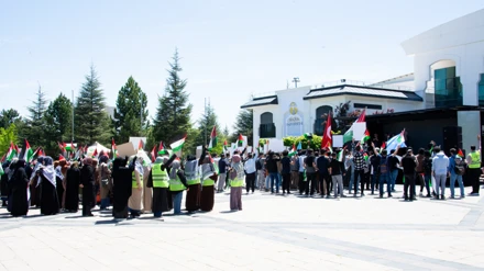 Selçuk Üniversitesinde ‘Özgürlük için Kampüsteyiz’ nöbeti başladı